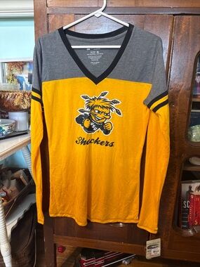 Stadium Athletics Gold & Black Wichita State Fan V-Neck